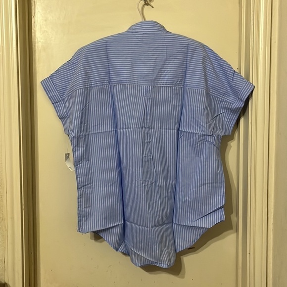 NWT Large Goodthreads Women's Oversized Lightweight Cotton Short Sleeve Shirt - Picture 2 of 2
